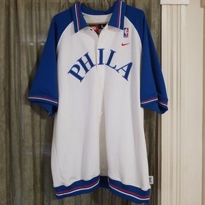 Team nike phila throwback button up